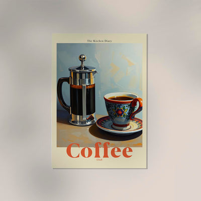 The Kitchen Diary: Coffee Club French Press – Fine Art Print Patroa Studio