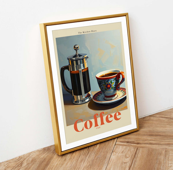 The Kitchen Diary: Coffee Club French Press – Fine Art Print Patroa Studio