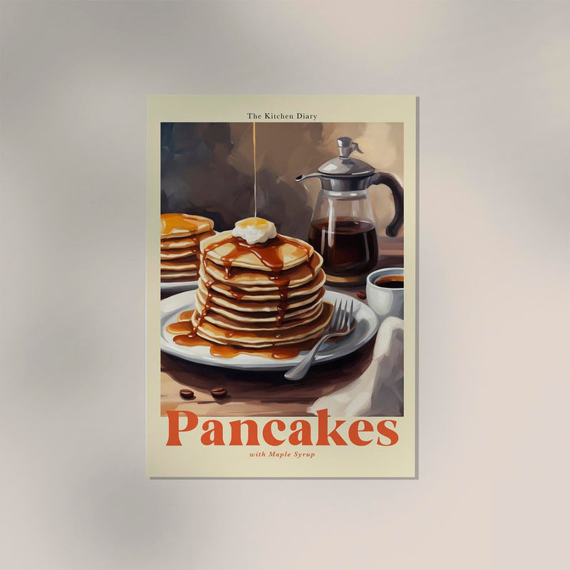 The Kitchen Diary: Pancakes with Maple Syrup – Fine Art Poster UV-beständig — Ansicht 3