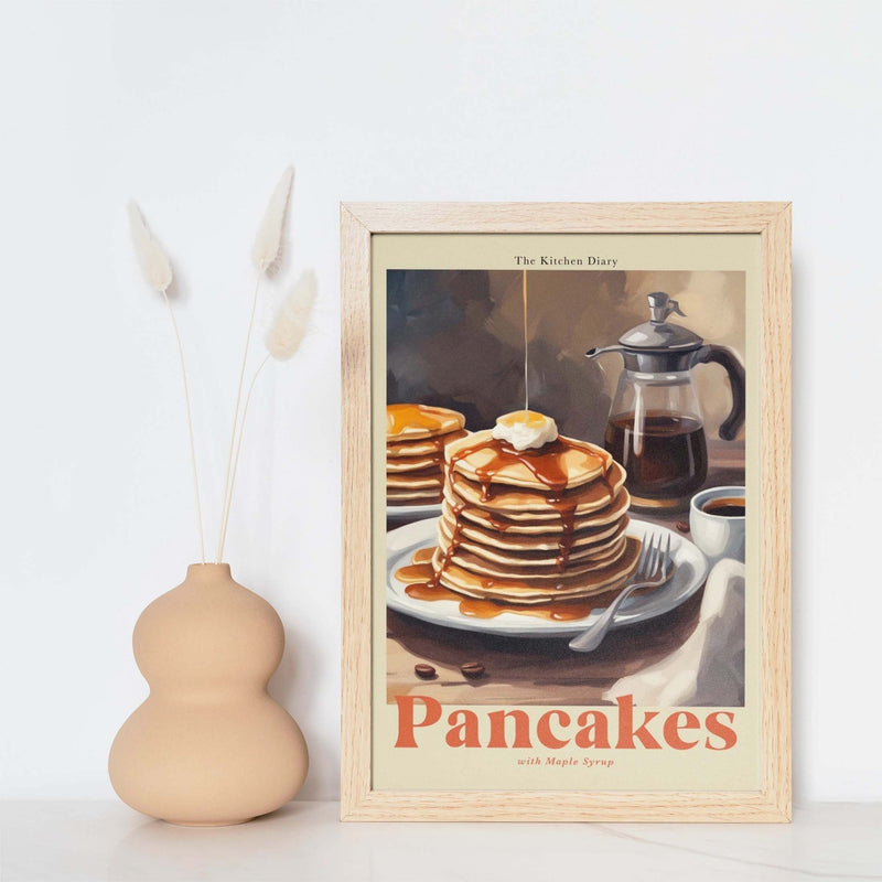 The Kitchen Diary: Pancakes with Maple Syrup – Fine Art Poster UV-beständig — Ansicht 2