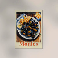 The Kitchen Diary: Moules Frites – Fine Art Poster | UV-resistant | Culinary Art — Ansicht 3