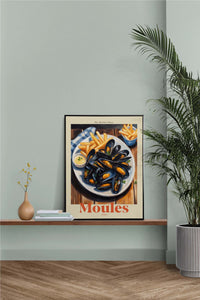 The Kitchen Diary: Moules Frites – Fine Art Poster | UV-resistant | Culinary Art — Ansicht 2