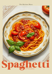 The Kitchen Diary: Spaghetti – Fine Art Poster | UV-Resistant — Ansicht 4