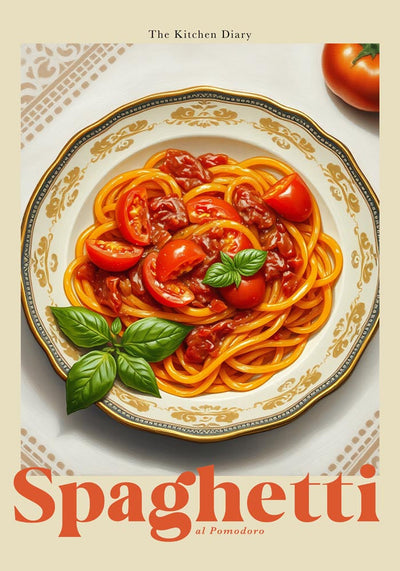 The Kitchen Diary: Spaghetti – Fine Art Poster | UV-Resistant