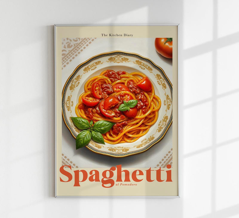 The Kitchen Diary: Spaghetti – Fine Art Poster | UV-Resistant — Patroa Studio