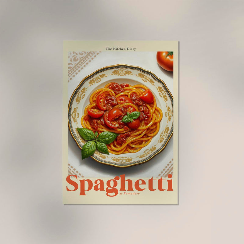 The Kitchen Diary: Spaghetti – Fine Art Poster | UV-Resistant — Ansicht 3