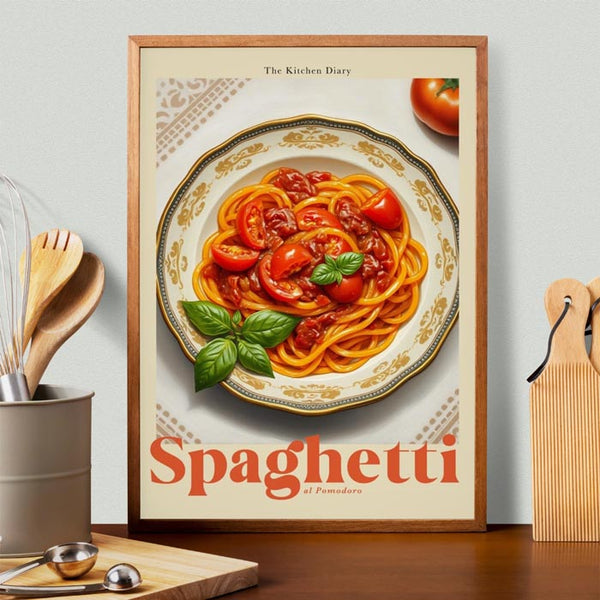 The Kitchen Diary: Spaghetti – Fine Art Poster | UV-Resistant