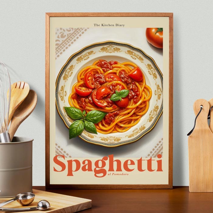 The Kitchen Diary: Spaghetti – Fine Art Poster | UV-Resistant — Ansicht 2
