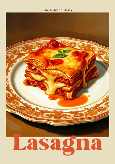 Lasagna - The Kitchen Diary | Culinary Art Print | Patroa Studio