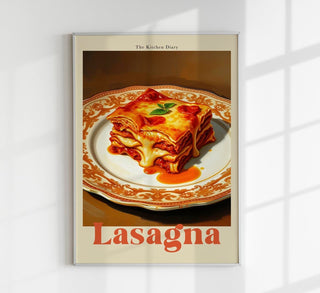 Lasagna – The Kitchen Diary | Culinary Art Print | Premium Qualität