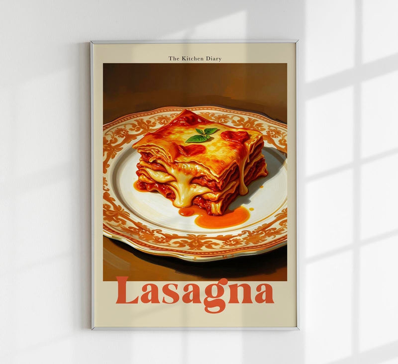 Lasagna - The Kitchen Diary | Culinary Art Print | Patroa Studio — Patroa Studio