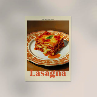 Lasagna – The Kitchen Diary | Culinary Art Print | Premium Qualität