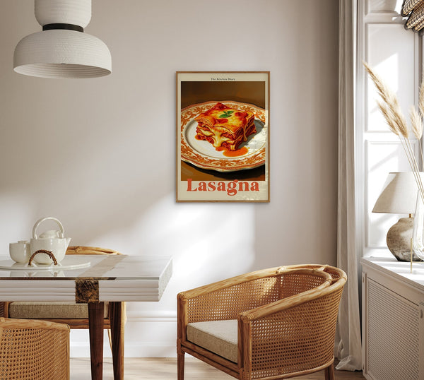 Lasagna - The Kitchen Diary | Culinary Art Print | Patroa Studio