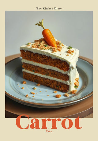 Carrot Cake The Kitchen Diary – Typografie | Küchenkunst | Fine Art