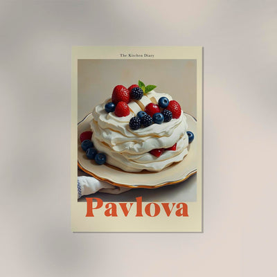 Pavlova Kitchen Diary Fine Art Poster – Culinary Wall Decor