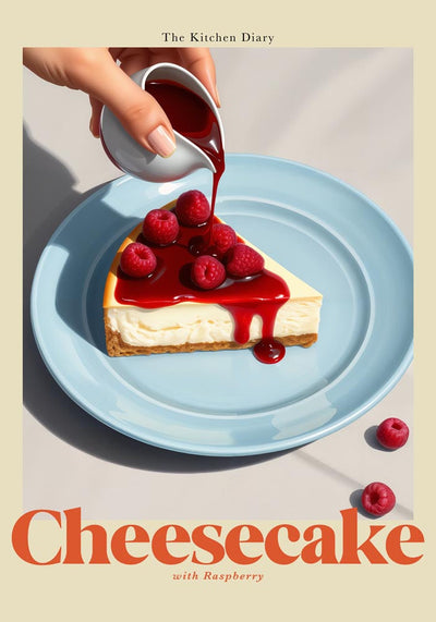 Cheesecake The Kitchen Diary – Graphic Fine Art Print on Canvas