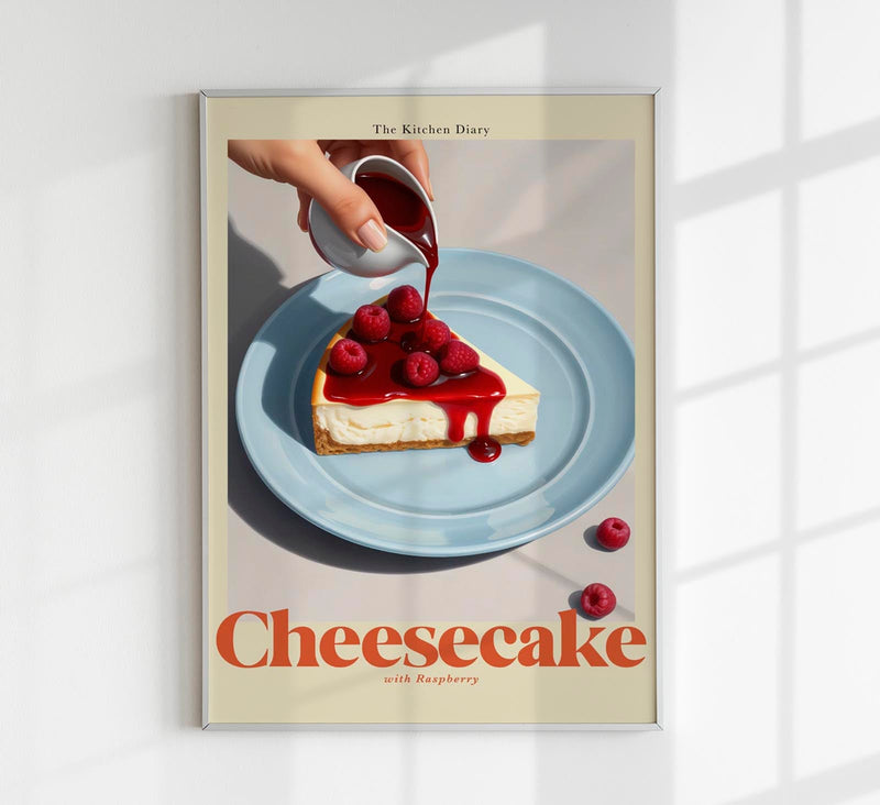 Cheesecake The Kitchen Diary – Graphic Fine Art Print on Canvas — Patroa Studio