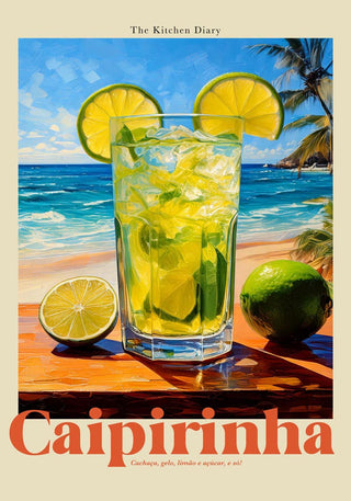Caipirinha The Kitchen Diary – Fine Art Print | Rezeptgrafik | Modern