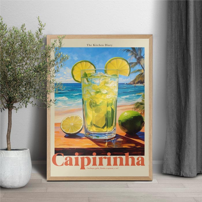 Caipirinha The Kitchen Diary – Fine Art Print | Rezeptgrafik | Modern — Ansicht 2