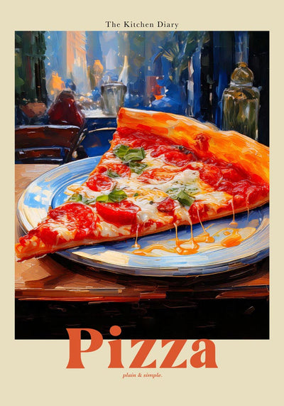 Pizza Kitchen Diary – Fine Art Poster | Patroa Studio | Wandbild Retro-Küche