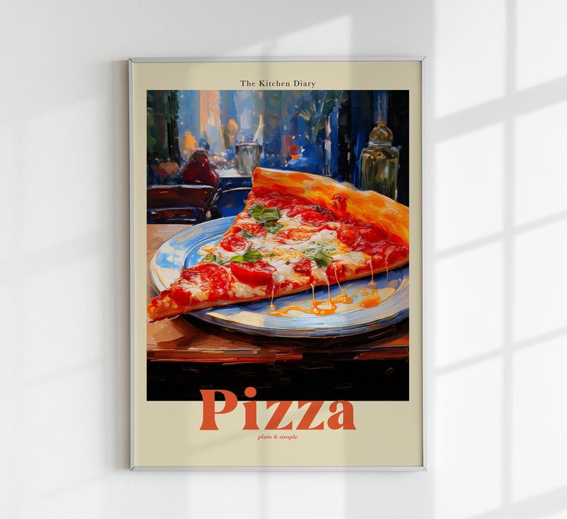 Pizza Kitchen Diary – Fine Art Poster | Patroa Studio | Wandbild Retro-Küche — Patroa Studio