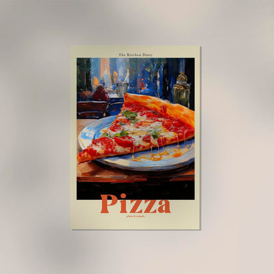 Pizza Kitchen Diary – Fine Art Poster | Patroa Studio | Wandbild Retro-Küche