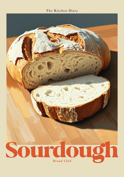 Sourdough – The Kitchen Diary Poster Fine Art Print | Patroa Studio