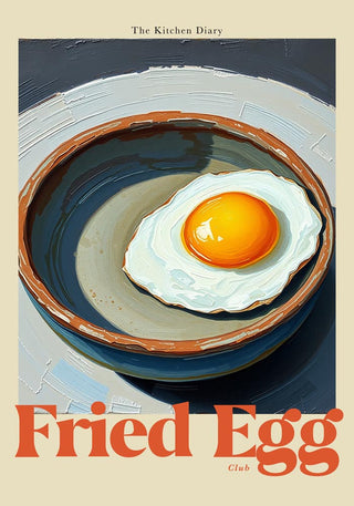 Fried Egg Club The Kitchen Diary – Kitchen Art | Fine Art Print | Canvas