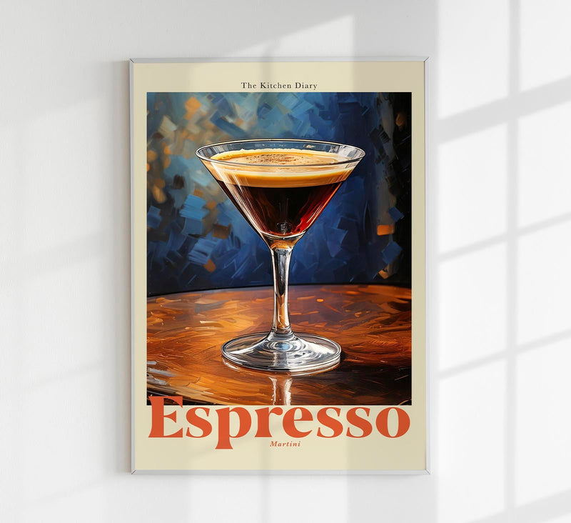 The Kitchen Diary: Espresso Martini Poster – UV-beständiger Fine Art Print — Patroa Studio