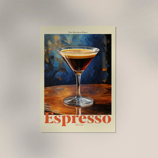 The Kitchen Diary: Espresso Martini Poster – Cocktailkunst | UV-beständig | Fine Art Print