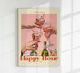 The Kitchen Diary: Happy Hour Club Fine Art Poster – UV-resistant, handmade
