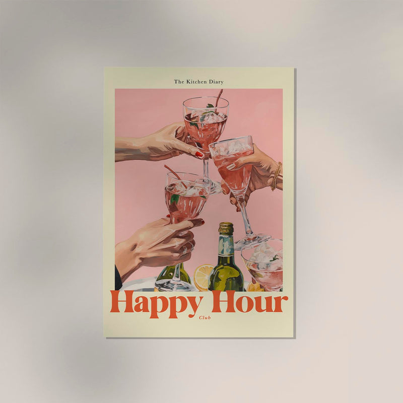 The Kitchen Diary: Happy Hour Club Fine Art Poster – UV-resistant, handmade — Ansicht 3