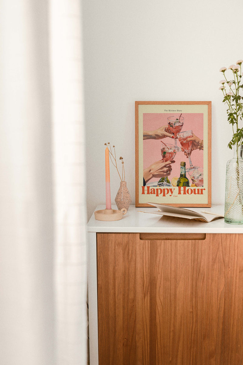 The Kitchen Diary: Happy Hour Club Fine Art Poster – UV-resistant, handmade — Ansicht 2