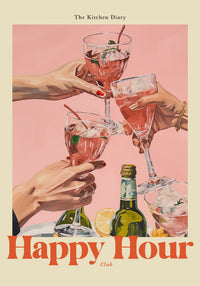 The Kitchen Diary: Happy Hour Club Fine Art Poster – UV-resistant, handmade — Ansicht 4