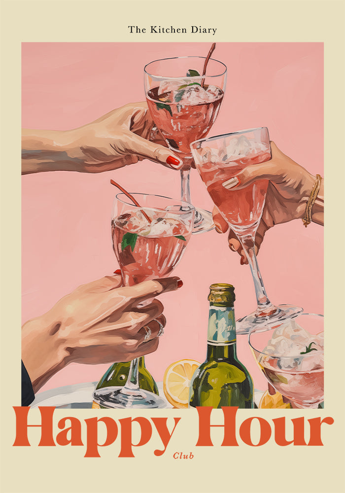 The Kitchen Diary: Happy Hour Club Fine Art Poster – UV-resistant, handmade — Ansicht 4