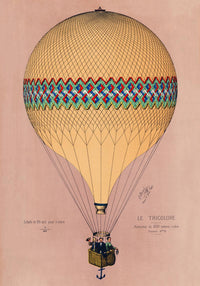 Balloon Tricolore Pink Poster – Fine Art Print Heißluftballon UV-resistent — Ansicht 4