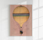 Balloon Tricolore Pink Poster – Fine Art Print Heißluftballon UV-resistent
