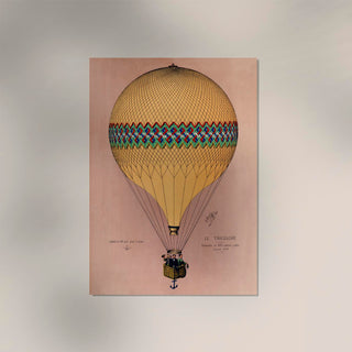 Balloon Tricolore Pink Poster – Fine Art Print | Vintage Balloon Art | UV‑resistent