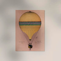 Balloon Tricolore Pink Poster – Fine Art Print Heißluftballon UV-resistent — Ansicht 3