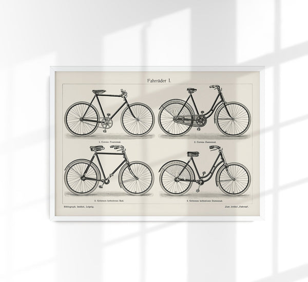 Bike Chart Print – Art Print Bicycle