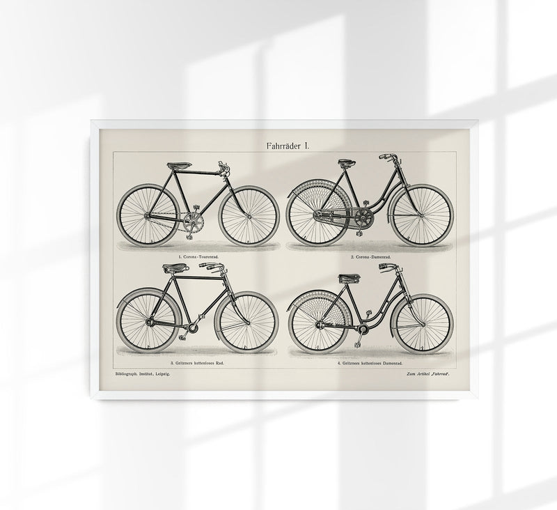 Bike Chart Print – Art Print Bicycle — Patroa Studio