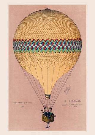 Balloon Tricolore Pink with Borders Poster