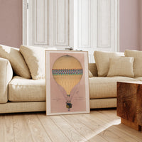 Balloon Tricolore Pink with Borders Poster – Fine-Art-Kunstdruck — Ansicht 2