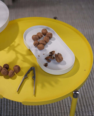 Tablett Butler Siqual-Design Weiß mit Walnüsse