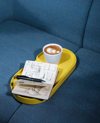 Tablett Butler Siqual-Design Gelb mit Notizbuch