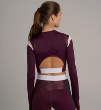 Tahiti Longsleeve Aubergine – UV Protection Surf Top made from ECONYL — Ansicht 3