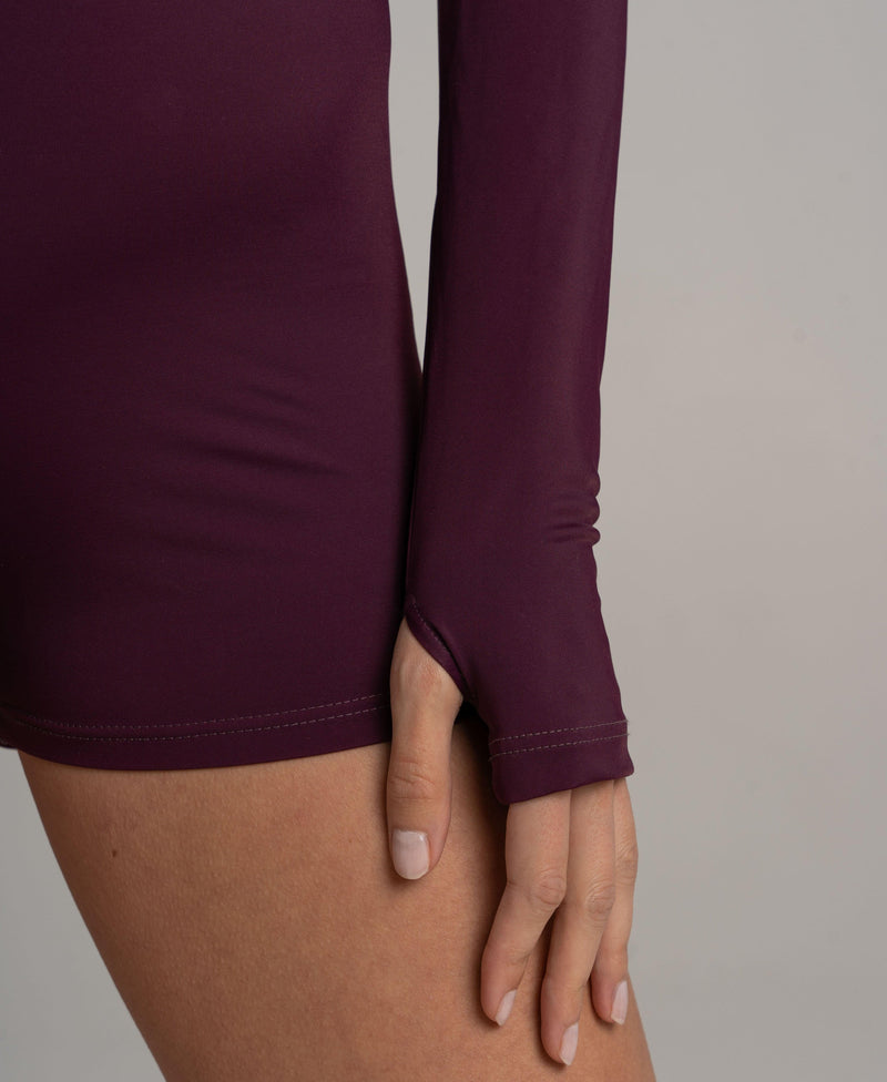 Tahiti Longsleeve Aubergine – UV Protection Surf Top made from ECONYL — Ansicht 5