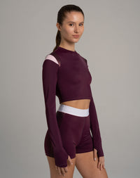Tahiti Longsleeve Aubergine – UV Protection Surf Top made from ECONYL — Ansicht 2