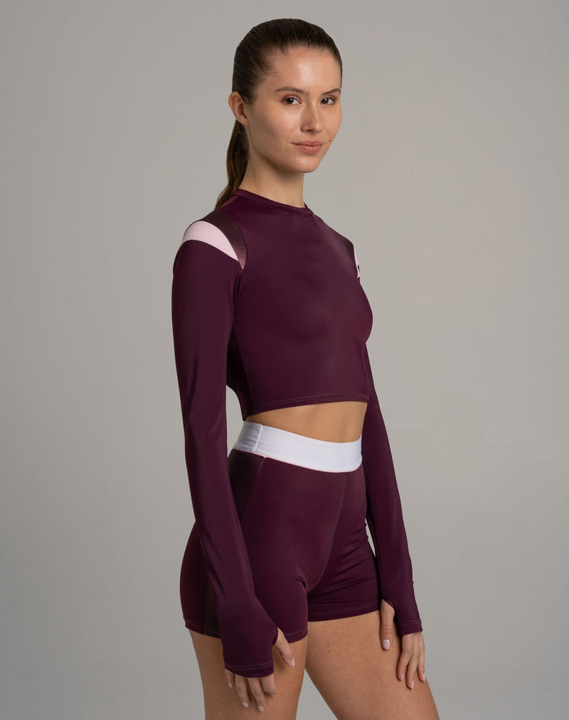 Tahiti Longsleeve Aubergine – UV Protection Surf Top made from ECONYL — Ansicht 2