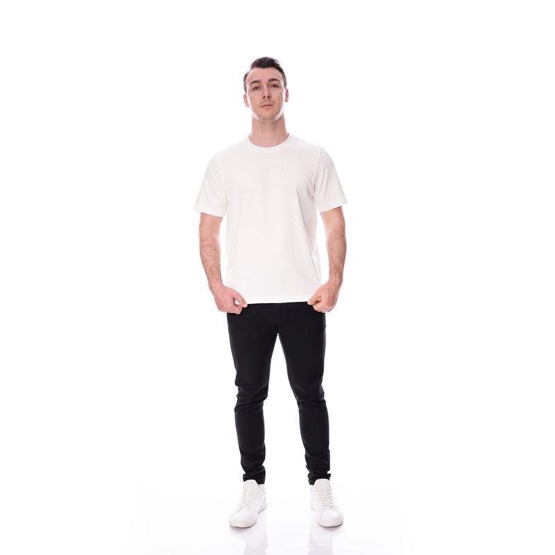 Basic Tee N°1 Cremeweiß 100% Baumwolle Regular Fit — Ansicht 3
